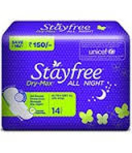 Stayfree Dry Max All Night Pads 7(pack of 4)